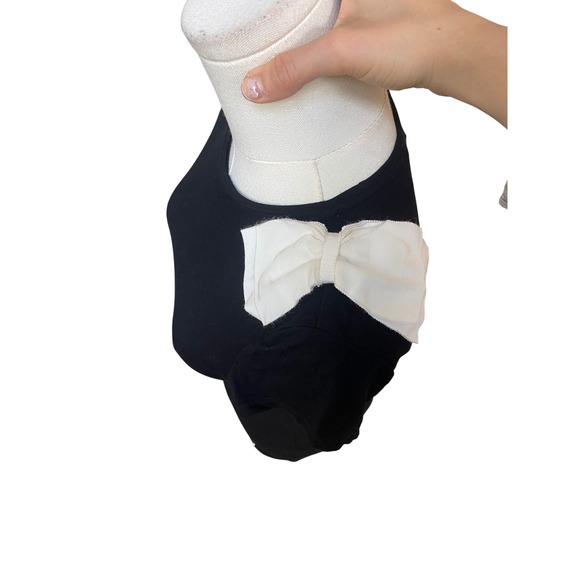 Ted Baker London Black Short Sleeve Bow Shirt Size S Feminine Dainty Preppy Twee - Picture 7 of 9